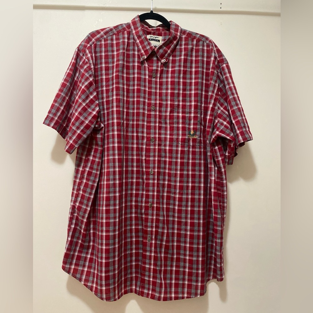 Vintage short sleeve plaid shirt - Wrangler Riata